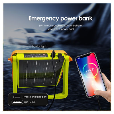 Φορητό LED Ηλιακό Φως Πλημμύρας SMD LED IP65 Αδιάβροχο Με Απομακρυσμένο Έλεγχο Ζεστό Λευκό 3000K επαναφορτιζόμενη μπαταρία