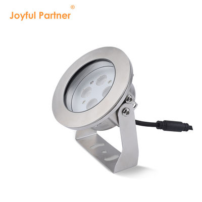 Ατσάλινο LED υποβρύχιο φως IP68 DC12V 24W Ζεστό λευκό 3000K για σιντριβάνι