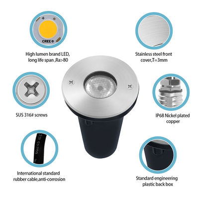 Εξωτερικό Led Rgb υποβρύχιο φως χαμηλής τάσης RGB 3W 1W LED IP68 Αδιάβροχο