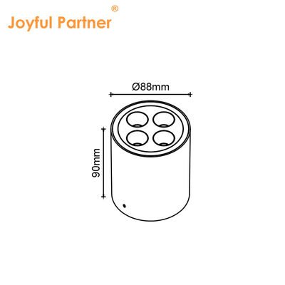 IP65 Φως οροφής Επιφάνεια τοποθετημένο φως κάτω Ανερόφθαλμο φως 6000K Smd Λευκό LED DownLight