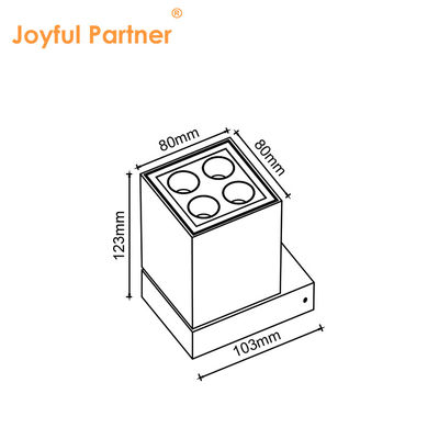 Εξωτερικό εσωτερικό τοίχωμα Led Light Square 8W DC 24v ζεστό λευκό SMD LED Casting Aluminium Housing Πολυλειτουργικό γωνία δέσμης