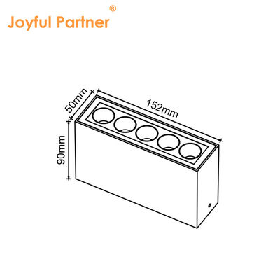 Βαθιά αντιφωτιστικά φώτα οροφής IP65 Αδιάβροχο αλουμίνιο οικόπεδο πάνω κάτω τοίχος φως επιφάνεια τοποθετημένη διακόσμηση τοίχος λάμπα