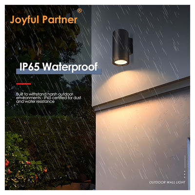 Εξωτερικό τοίχωμα φωτεινό εξοπλισμένο από κράμα αλουμινίου 3000-6000K 18W 24W COB LED Μαύρο χρώμα στεγασμού