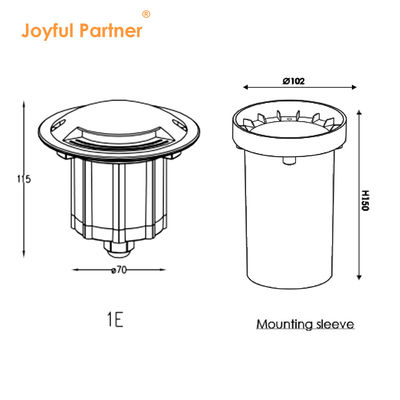 Εξωτερικά φώτα LED 6W πλάγια εκπομπή LED υπόγεια φώτα για κήπο