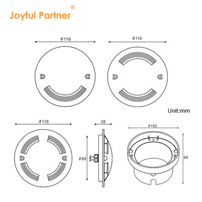 IP67 6W 12 24 Volt Ενσωματωμένο κατάστρωμα υπόγειο φωτισμό OSR SMD LED για εξωτερικό μονοπάτι