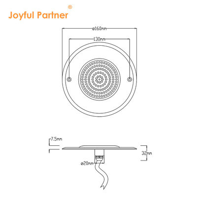 IP68 Πλήρως σφραγισμένα αδιάβροχα μονόχρωμα 160 * 7,5mm Ultra Slim Pool Submersible LED φώτα με πιστοποίηση CE