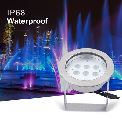 IP68 Ανερόστεγος υποβρύχιος προβολέας 316L από ανοξείδωτο χάλυβα DMX512 RGB / RGBW 4in1 LED DC12V/24V
