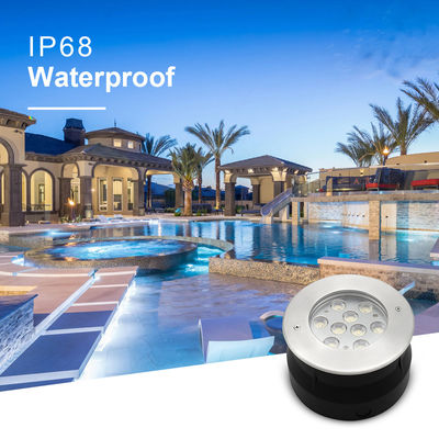 12V 24V LED υποβρύχιο φως 9W 18W RGB πλήρες χρώμα από ανοξείδωτο χάλυβα IP68 φώτα για πισίνα