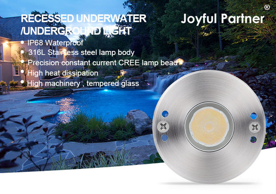 LED Mini 1W 12V DC 8° Στενή γωνία δέσμης IP68 Αδιάβροχος ενσωματωμένος δείκτης δείκτη εξωτερικού τοπίου