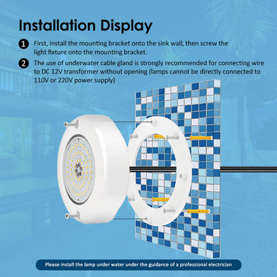 Υπόθαλάσσια πισίνα LED φώτα με IP68 αλλαγή χρώματος AC12v ενσωματωμένο Contant τρέχοντα οδηγό