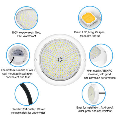ABS Pool Light Par56 IP68 18W 24W Σύγχρονη RGB SMD LED αλλαγή χρώματος για πισίνα από σκυρόδεμα