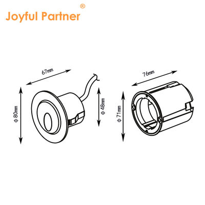 1W Αλουμινίου Στέγαση Εξωτερικά Φώτα Τείχους LED Διάδρομος Φώτα Σκάλα LED Φως Με IP65 Αδιάβροχο