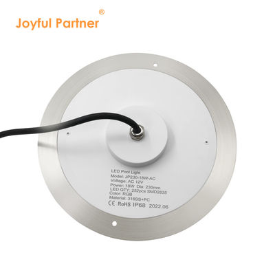 Φως LED πισίνας Ultra Slim Resin γεμάτο DIA230mm AC/DC 12v PC Διαφανές κάλυμμα Υποστήριξη Προσαρμογή