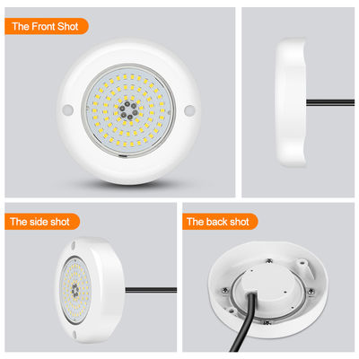 AC 12V υποβρύχια υποβρύχια IP68 RGB διακόπτης ελέγχου PC 15W ρητίνη γεμάτη επιφάνεια τοποθετημένη LED φωτισμός πισίνας