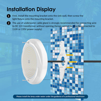 35W LED φωτισμός πισίνας για πισίνα σκυροδέματος SPA 230*35mm ABS υλικό AC12V RGB RGBW