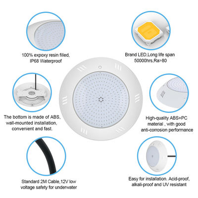 Φωτισμός υπόγεια IP68 πολυχρωματικό τηλεχειριστήριο LED μπάνιο LED φωτισμός ABS