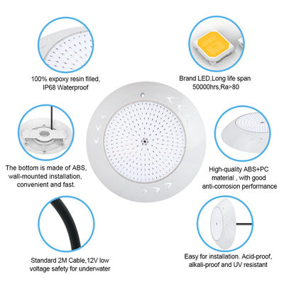 18W Par56 LED πισίνα επιφανειακή φωτισμός υποβρύχιας πισίνας LED AC 12V RGB για κήπους Waterscape