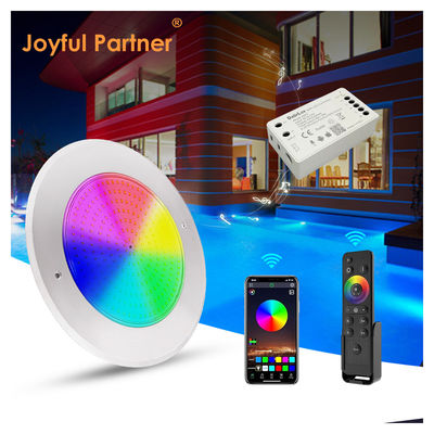 Αδιάβροχο PAR56 LED φωτισμό πισίνας 316 SS ABS στερέωμα Ultra Thin 7.5mm ρητίνη γεμάτο τοίχος Mounted 230MM 18W 25W DC AC12V