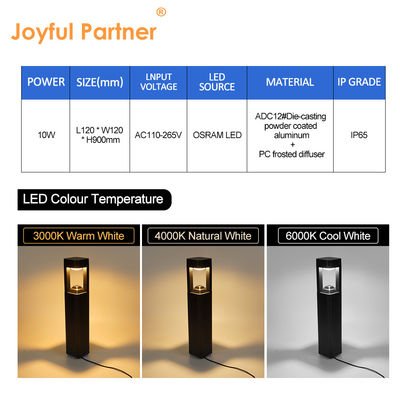 Φως LED δρόμου με ύψος 600 mm και επιλογές προσαρμογής χρώματος