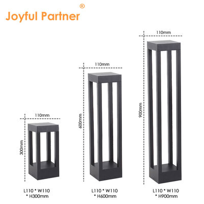 8W LED Garden Bollard Light Height Προσαρμοσμένο IP65 300mm 600mm 900mm Υλικό αλουμινίου για πεζοδρόμιο