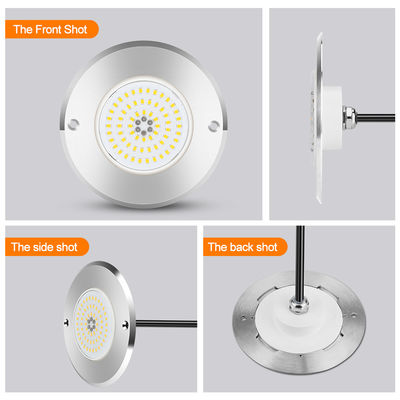 Φωτιστικό πισίνας Par 56 Rgb Led 6W 10W 18W 25W 35W 42W εξαιρετικά λεπτό 7.5mm Super Slim Resin Filled AC 12V Τάση SMD LED με υλικό SS316L