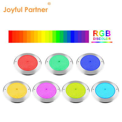 Απόμακρο ρεύμα φωτισμός πισίνας από ανοξείδωτο χάλυβα 316 επιφάνεια 42W φωτισμός πισίνας AC12/24V RGB