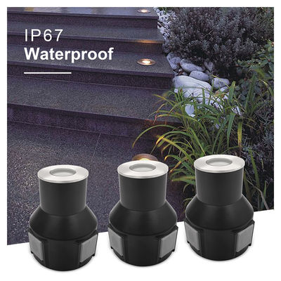 3W IP67 Φώτα σκάλας κήπου τοπίου RGB3in1 Αλουμίνιο στεγαστικό ατσάλινο μπροστινό κάλυμμα με εγγύηση δύο ετών