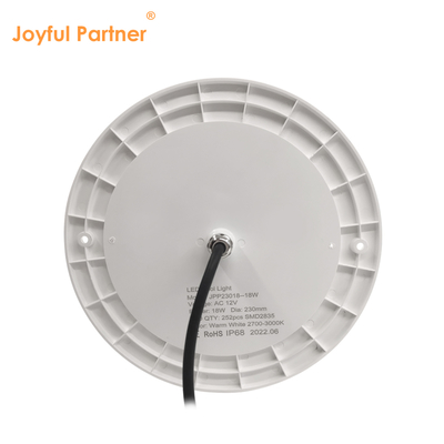 Αντανάκλαση φωτός πισίνας γεμάτη ρητίνη 160mm DC12V 10W Πλήρως πλαστικό SMD2835 108pcs RGBW Χρώμα Σταθερή τάση