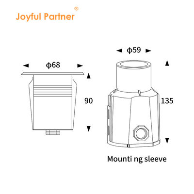 Ενσωματωμένο Υποβρύχιο Φωτιστικό DC12V/24V 3W RGB LED Ανοξείδωτο Ατσάλι 316 Με CE RoHS IP68