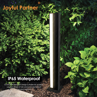  Φωτιστικό LED Bollard εξωτερικού χώρου Τετράγωνο Αλουμίνιο με Επίστρωση Πούδρας CREE LED AC100-265V L110 * W110 * H900mm Βαθμός IP65 για Χρήση σε Γκαζόν