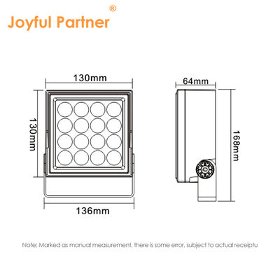 IP65 Rustproof Die Casting Narrow Angle LED Floodlight16W Spot LED Facade Lighting DC24V for Garden Wall