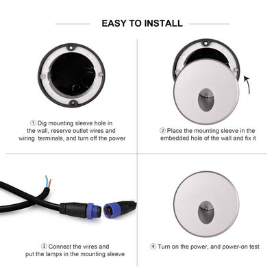 Σκάλα Μίνι LED Spot Lights Αλουμινίου Σωλήνα SMD LED Recessed Step Light με εγκατάσταση