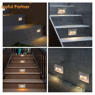 Νέο ορθογώνιο 3W SMD2835 LED Step Lights 170*106mm AC100-240V Λευκό χρώμα 3000K