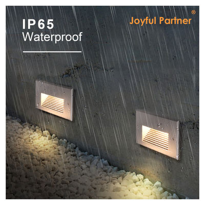 Νέα Ορθογώνια Φωτιστικά Σκαλοπατιών LED 3W SMD 170*106mm AC100-240V IK10 Εξωτερικού Χώρου Λευκού Χρώματος