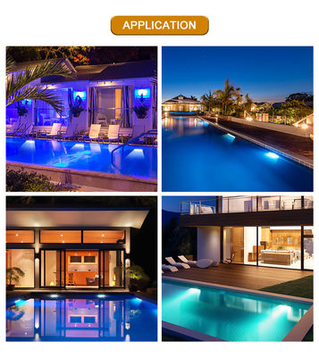 IP68 Υποβρύχιος Φωτισμός RGB Χρώμα Ανοξείδωτο Ατσάλι 316L 6*2W DC24V DMX 512 Ελεγχόμενο Για Υδάτινες Αυλαίες