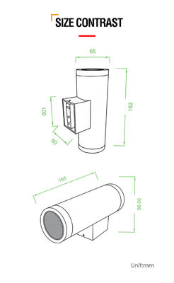 Φωτιστικό τοίχου Cree COB 10W Μοντέρνο στυλ Φωτισμός Αλουμινίου Led Εξωτερικού χώρου Φωτιστικά τοίχου