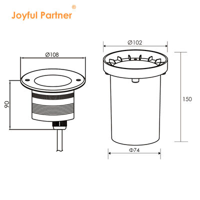 Υπόγεια COB Εξωτερικά φώτα LED κήπου 3W 6W 9W Στο έδαφος φώτα πεζοδρόμου