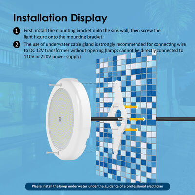 42W 12VAC υποβρύχια LED φωτιστικά πισίνας IP68 Φωτιστικό πισίνας LED RGB