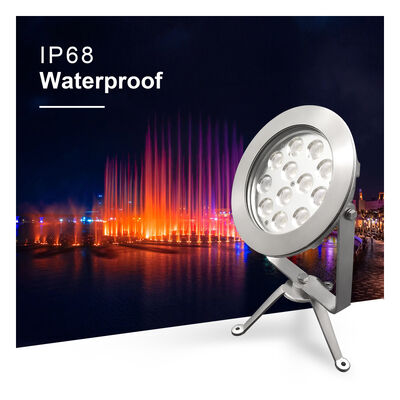 LED RGB Φώτα λίμνης OEM CE ROHS Πιστοποίηση Ατσάλι316 IP68 12x2W