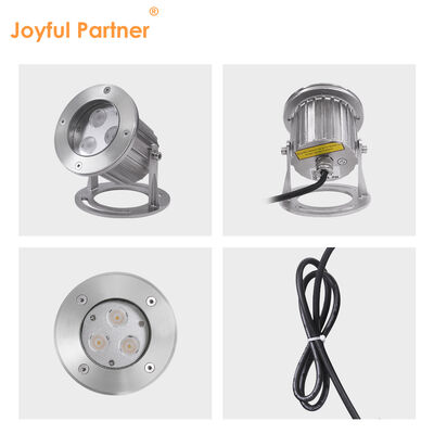 Υποβρύχια φώτα LED 3x3W RGB 3σε1 από ανοξείδωτο χάλυβα 316SS IP68 12V-24V Προβολέας χαμηλής τάσης για εφαρμογές τοπίου