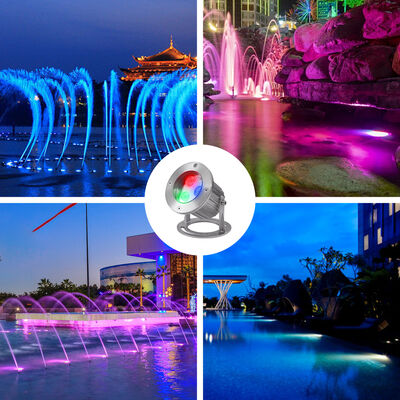 Υποβρύχια φώτα LED 3x3W RGB 3σε1 από ανοξείδωτο χάλυβα 316SS IP68 12V-24V Προβολέας χαμηλής τάσης για εφαρμογές τοπίου