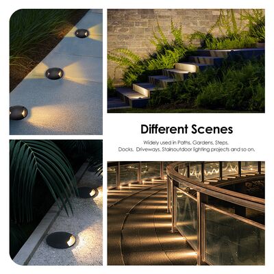 Φωτιστικό LED Εδάφους Πλευρικής Όψης 1W 3W 12V-24VDC Καθαρό Αλουμίνιο 6063# Κέλυφος