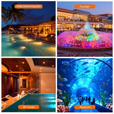 AC12V Φως πισίνας RGB Υποβρύχιο 6W SMD5050 PC Διακόσμηση κατοικίας με 18 πλήκτρα