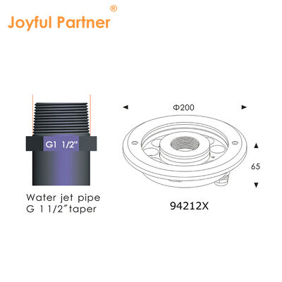 Φως υποβρύχιας βρύσης LED Ζεστό λευκό12 Volts 12W SS 316 υλικό με μήκος καλωδίου 2 μέτρων