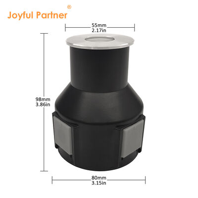 Εξωτερικά θαμμένα υπόγεια φώτα DC24V Ενσωματωμένος οδηγός DIA55MM 3W 3000K IP67 Για εφαρμογή δρόμου κήπου