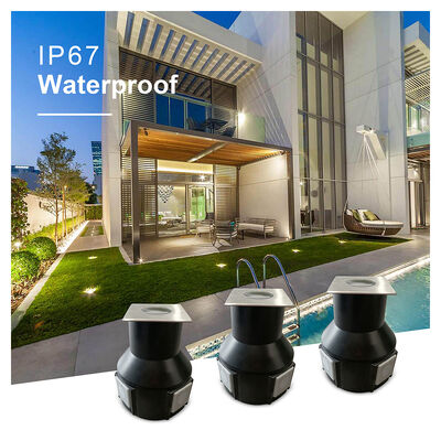 Φωτιστικά LED Εδάφους 3W RGB 3In1 DC24V Γωνία Δέσμης 60 Μοίρες Περίβλημα Αλουμινίου Αδιάβροχα