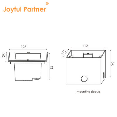 Πλατεία ενδοεδαφικού κατάστρωσης 125 * 125MM ADC12 Σωλήνες αλουμινίου υψηλής διαφάνειας SMD LED με βαθύ σχεδιασμό κατά της λάμψης