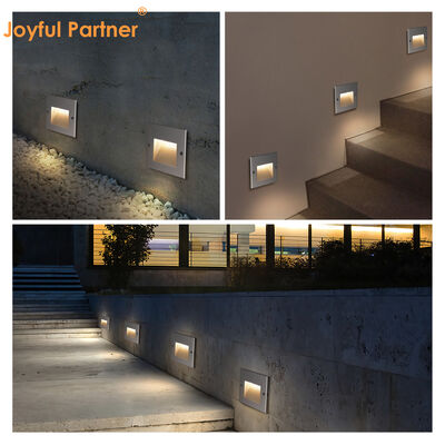 Εντοιχιζόμενο φωτιστικό τοίχου LED 160*160MM Osram SMD2835 Φινίρισμα βαφής πούδρας AC100-240V για Σκάλα