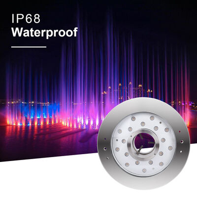 Φως φεγγαριού LED DMX512 Ελεγχόμενο DC24V από ανοξείδωτο χάλυβα RGBW Αλλαγή χρώματος για το τοπίο κάτω από το νερό