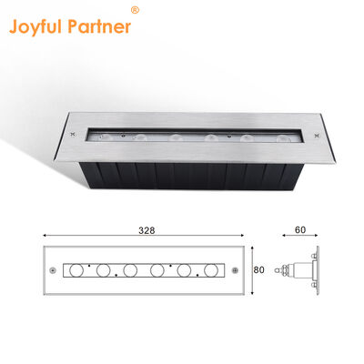 LED υποβρύχιο γραμμικό φως IP68 DC24V 6W 12W Ενσωματωμένο ορθογώνιο 328MM μήκος με 8MM θερμαινόμενο γυαλί